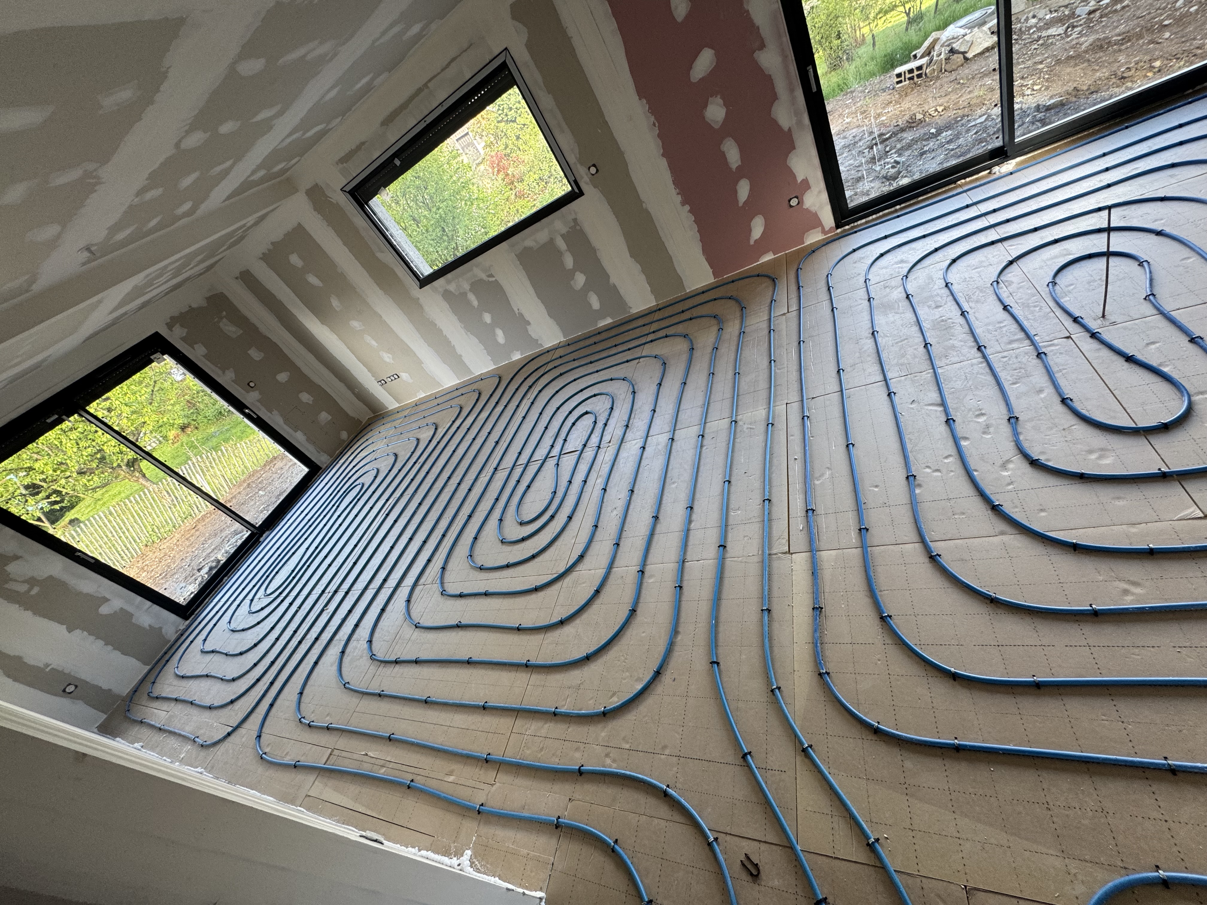 Pose plancher chauffant